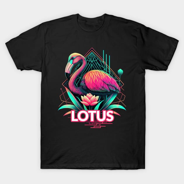 Lotus Vibes Flamingo T-Shirt by Alexa and Dad Designs